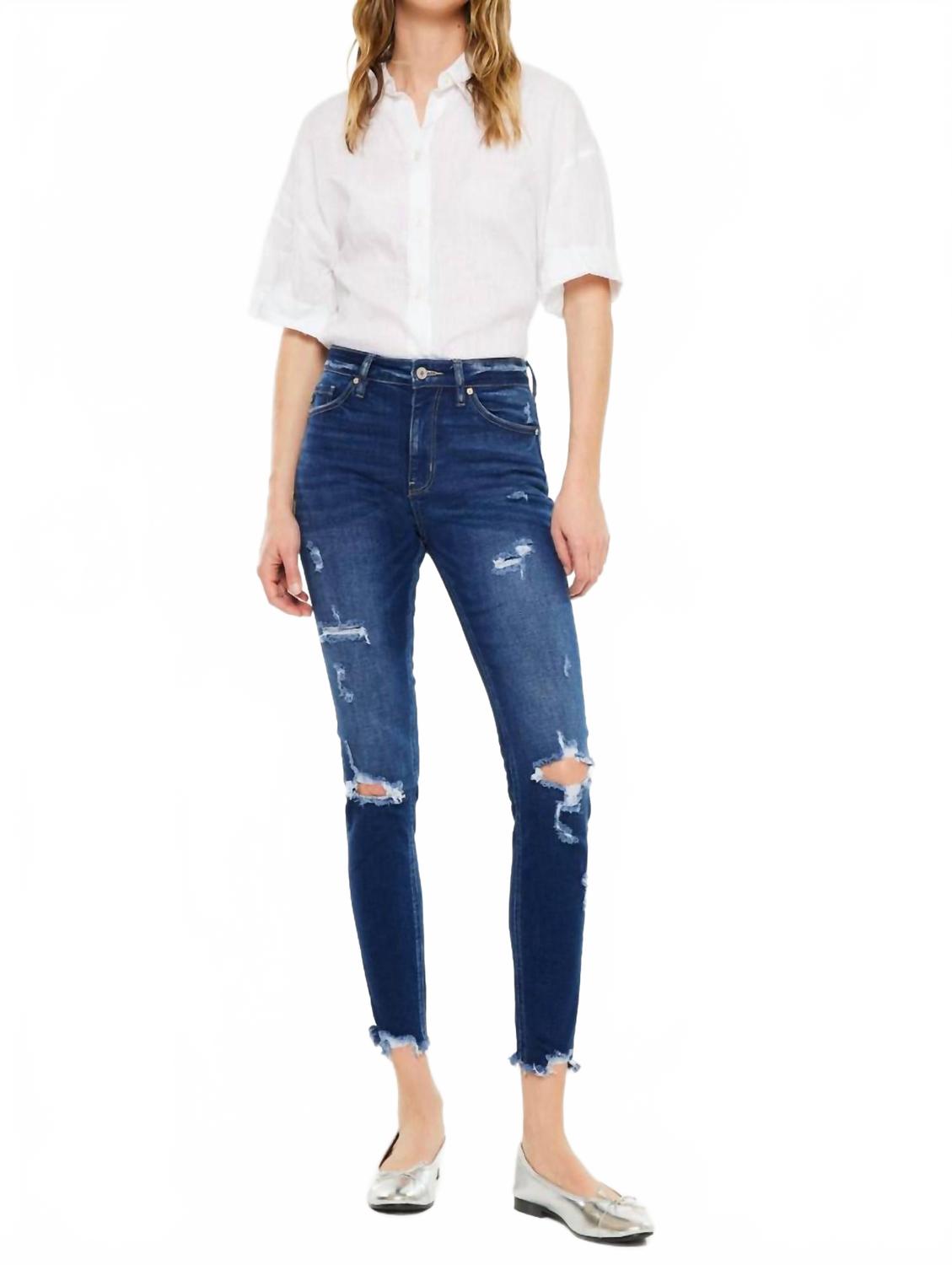 

Скинни джинсы с высокой посадкой KanCan, Dark Wash