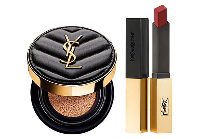 SAINT LAURENT Набор для макияжа Spring Leather Air Cushion Gold Bar с лёгким растушёвыванием, естественным и стойким покрытием — фото 4