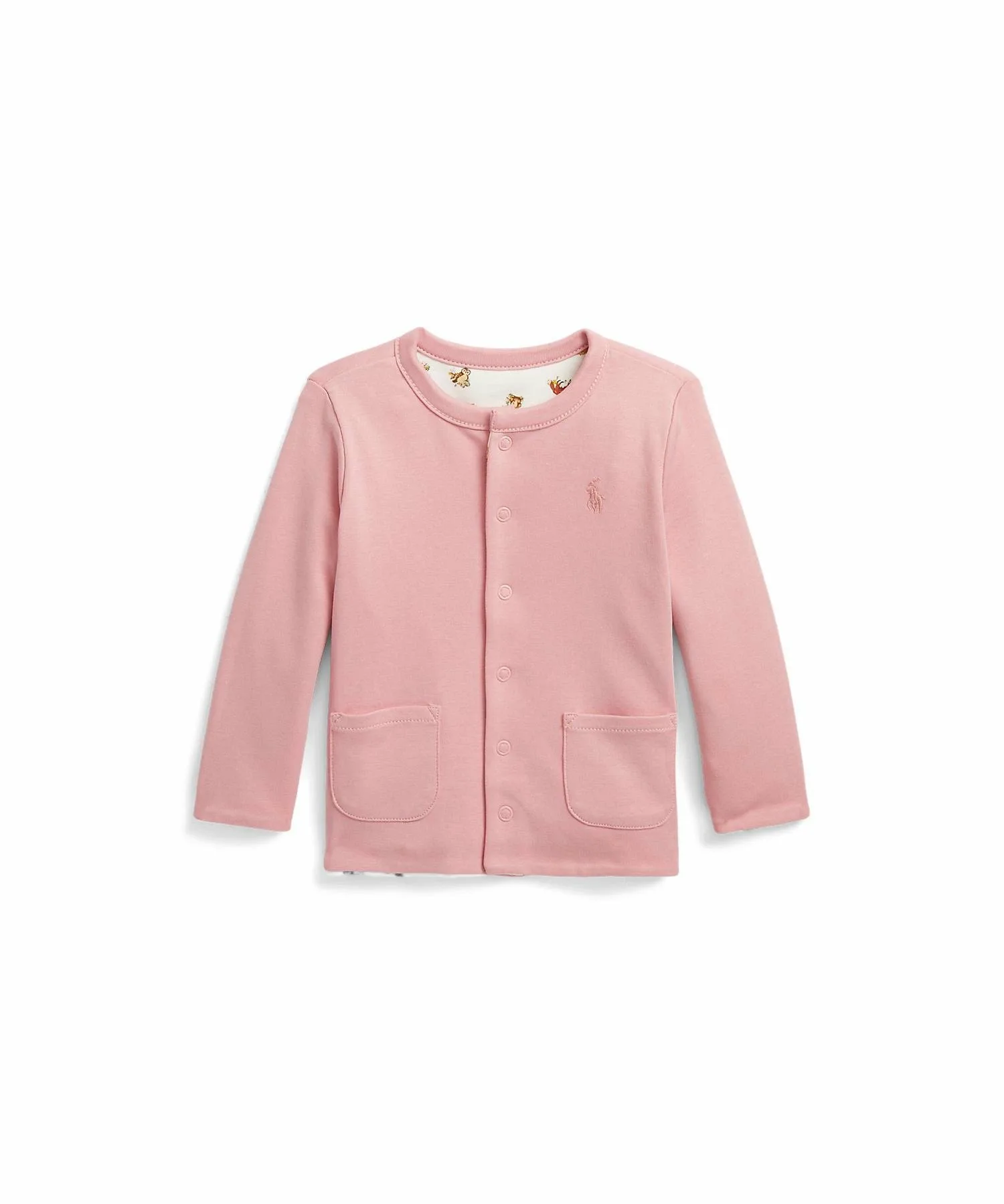 Двусторонняя хлопковая куртка Baby Polo Bear Polo Ralph Lauren, 650 Pink — фото 3