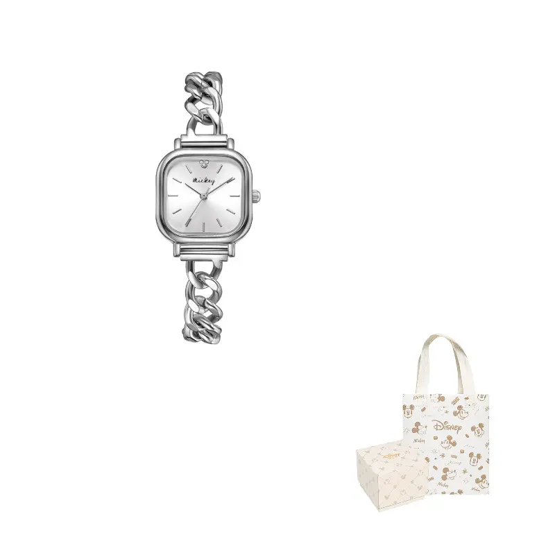 

Disney Часы Mickey Quartz Movement Alloy Strap Watch Women's Watch White Dial, MK-11680W