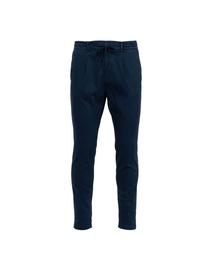 

Синие габардиновые брюки на шнуровке Cruna, синий