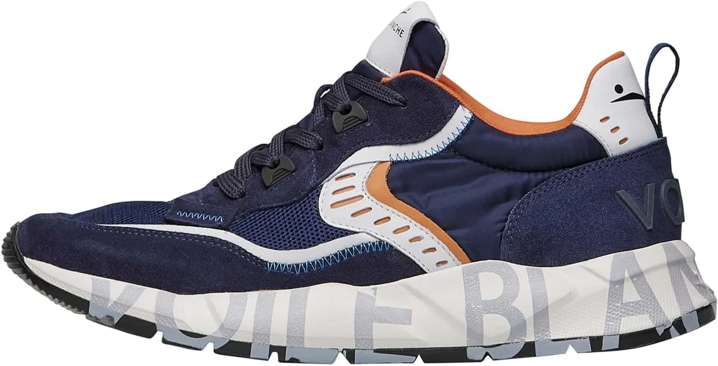 Кроссовки VOILE BLANCHE CLUB01 из замши и высокотехнологичной ткани, Navy