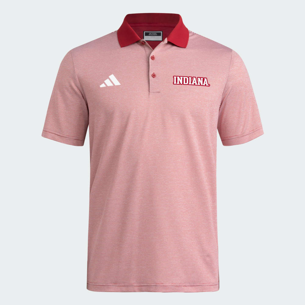 

Спортивная футболка Adidas Indiana Hoosiers Coaches Ottoman Polo, цвет Victory Red/White