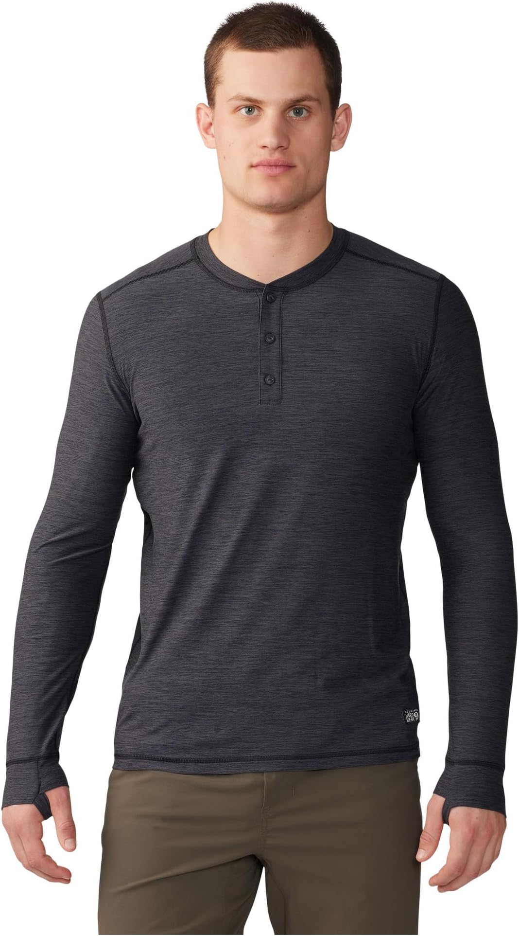 

Футболка Mountain Hardwear Chill Action Long Sleeve Crew, цвет Black Heather