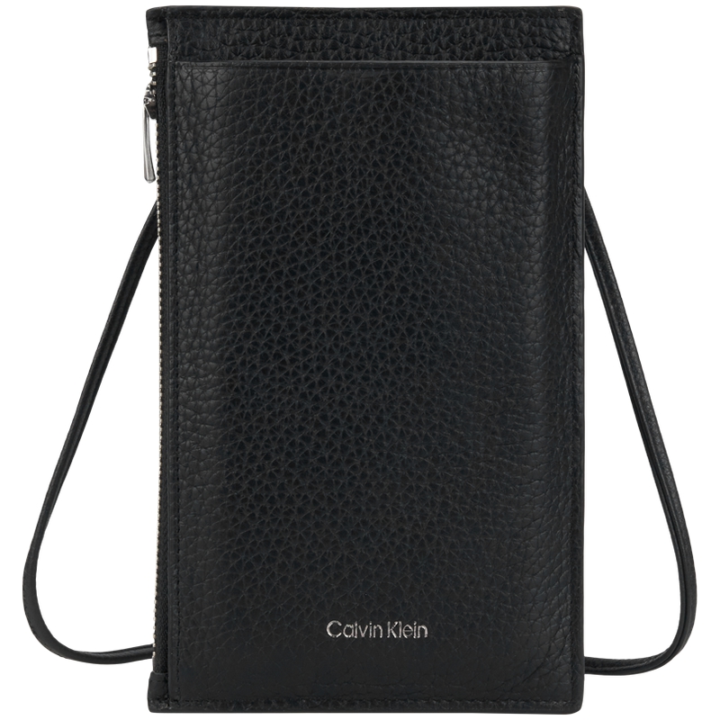 

Calvin Klein Кожаный чехол для телефона мужской космический черный