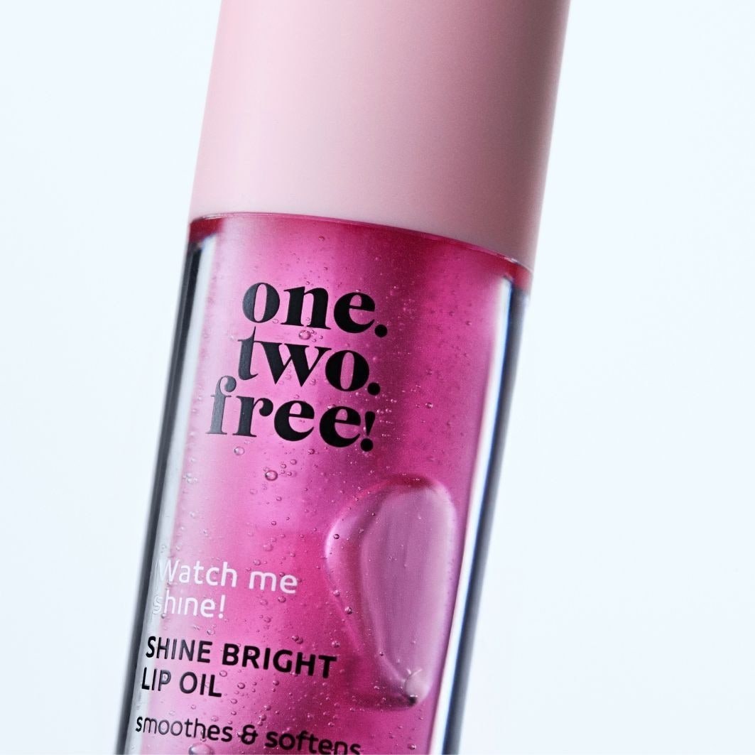 Бальзам для губ Onetwofree — Масло для губ shine bright lip oil , - iconic pink, объем, 5 мл — фото 3