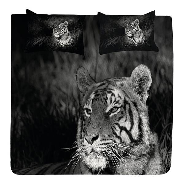 

Покрывало twentyfourn-Set Bengalischer Tiger, 220 см, черно-белый