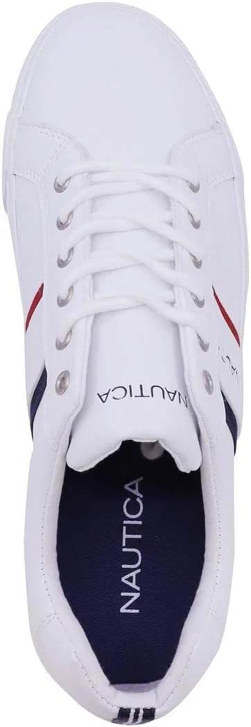 Кроссовки повседневные Nautica Classic Lace-Up Low Top Loafer, белый — фото 4