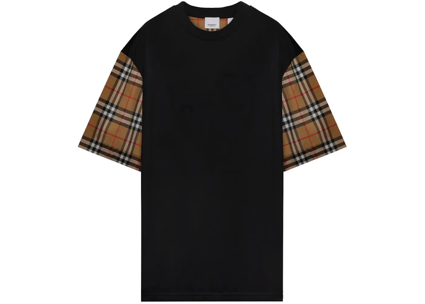 Мужская футболка оверсайз с принтом Vintage Check Burberry, Black