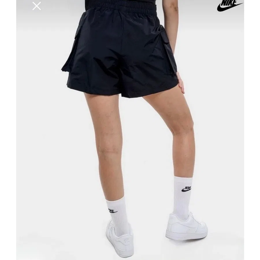 Шорты спортивные с высокой посадкой Sportswear Essential Woven Nike, Черный — фото 4