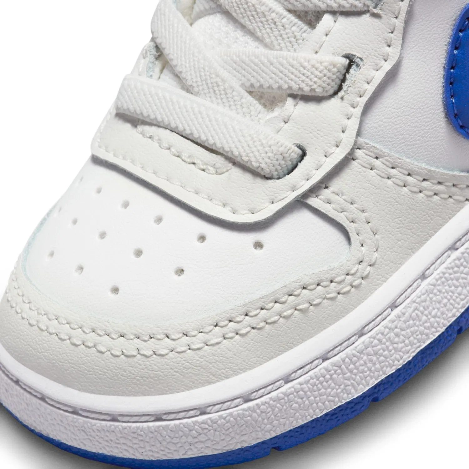 Детские кроссовки для мальчиков кожаные Cd7784 NIKE, Royal Blue White Top — фото 4