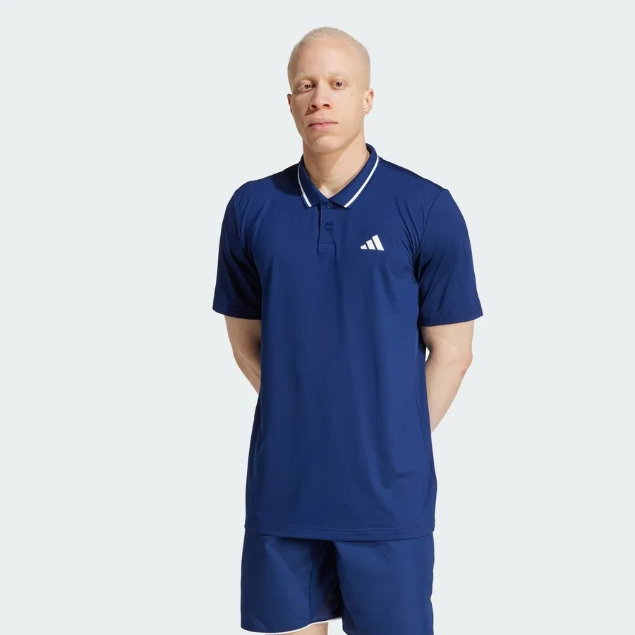 Поло из пике с длинным рукавом Club Tennis Climacool Performance JF8425 adidas, Темно-синий