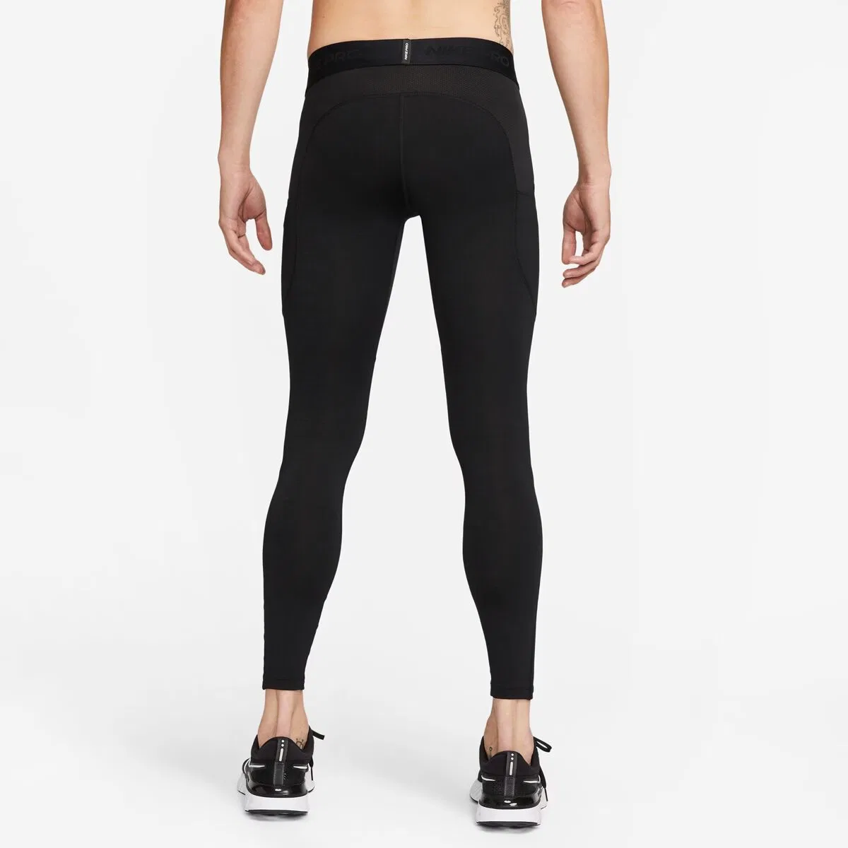 Мужские компрессионные штаны с подогревом Nike Pro Warm Tight, Black/White — фото 2