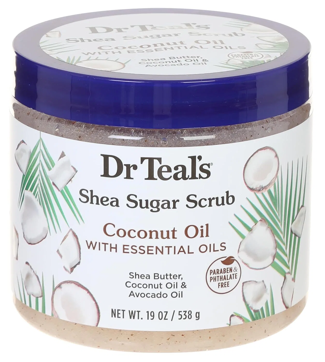 Скраб для тела, Shea Sugar Scrub, Coconut Oil, Dr Teal's, 480 мл