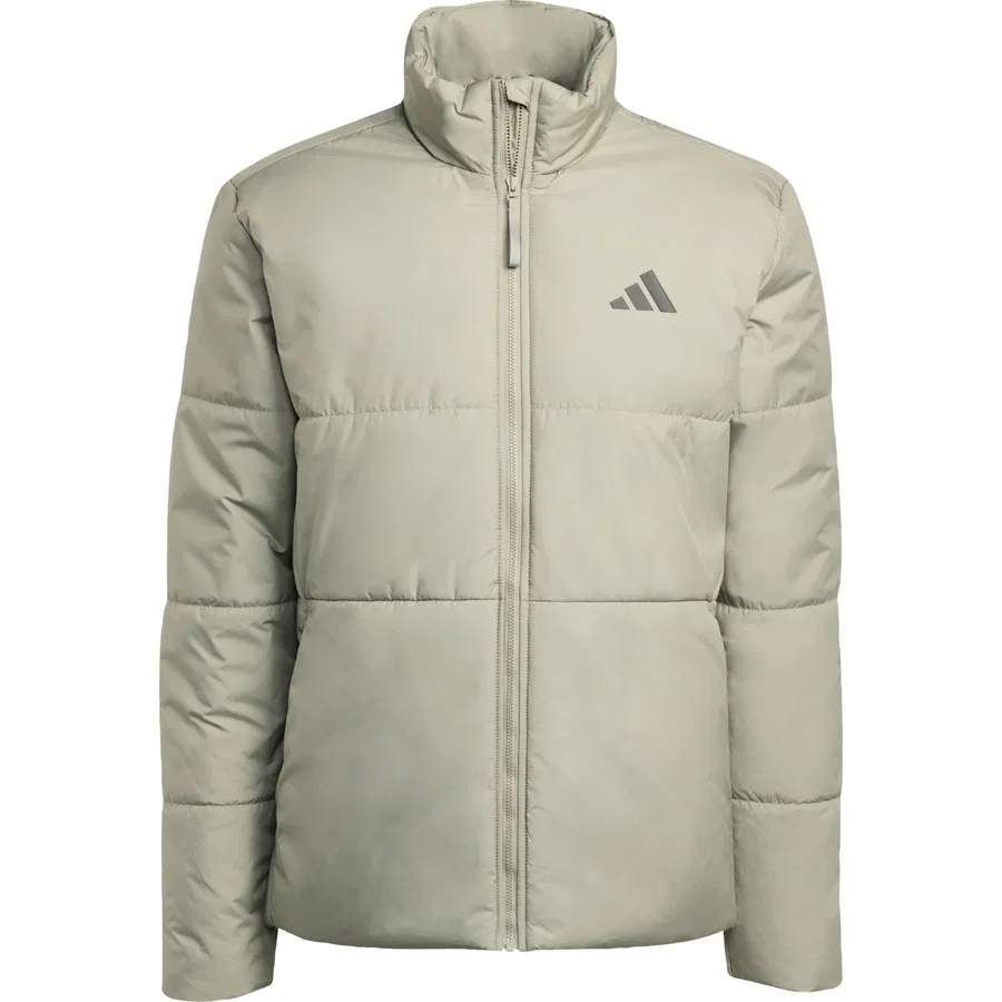 Утепленная куртка с утеплителем Climawarm и тремя полосами adidas, Серебристый — фото 3