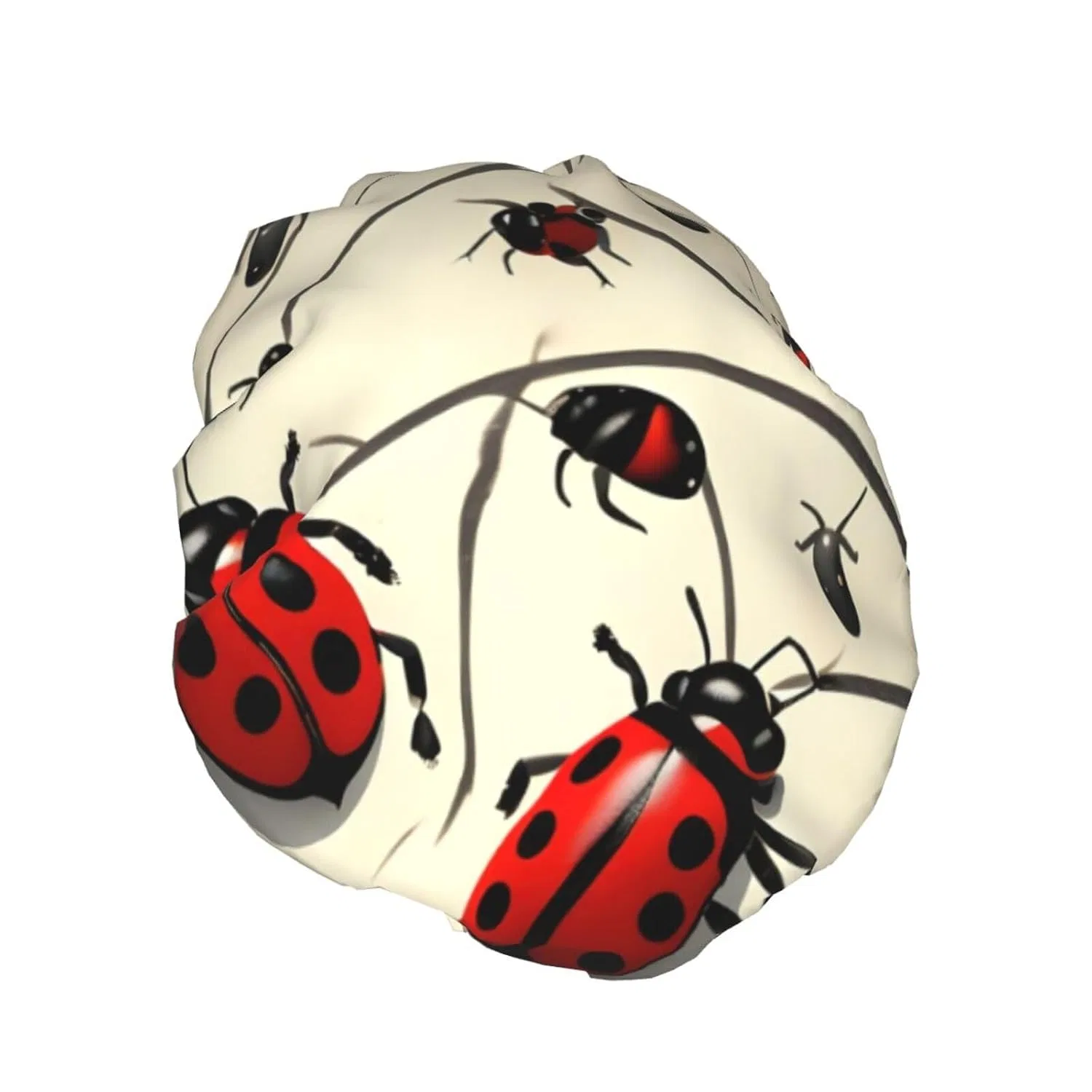 Шапочка для душа с принтом Ladybird, SDEGTHO, Черный — фото 2