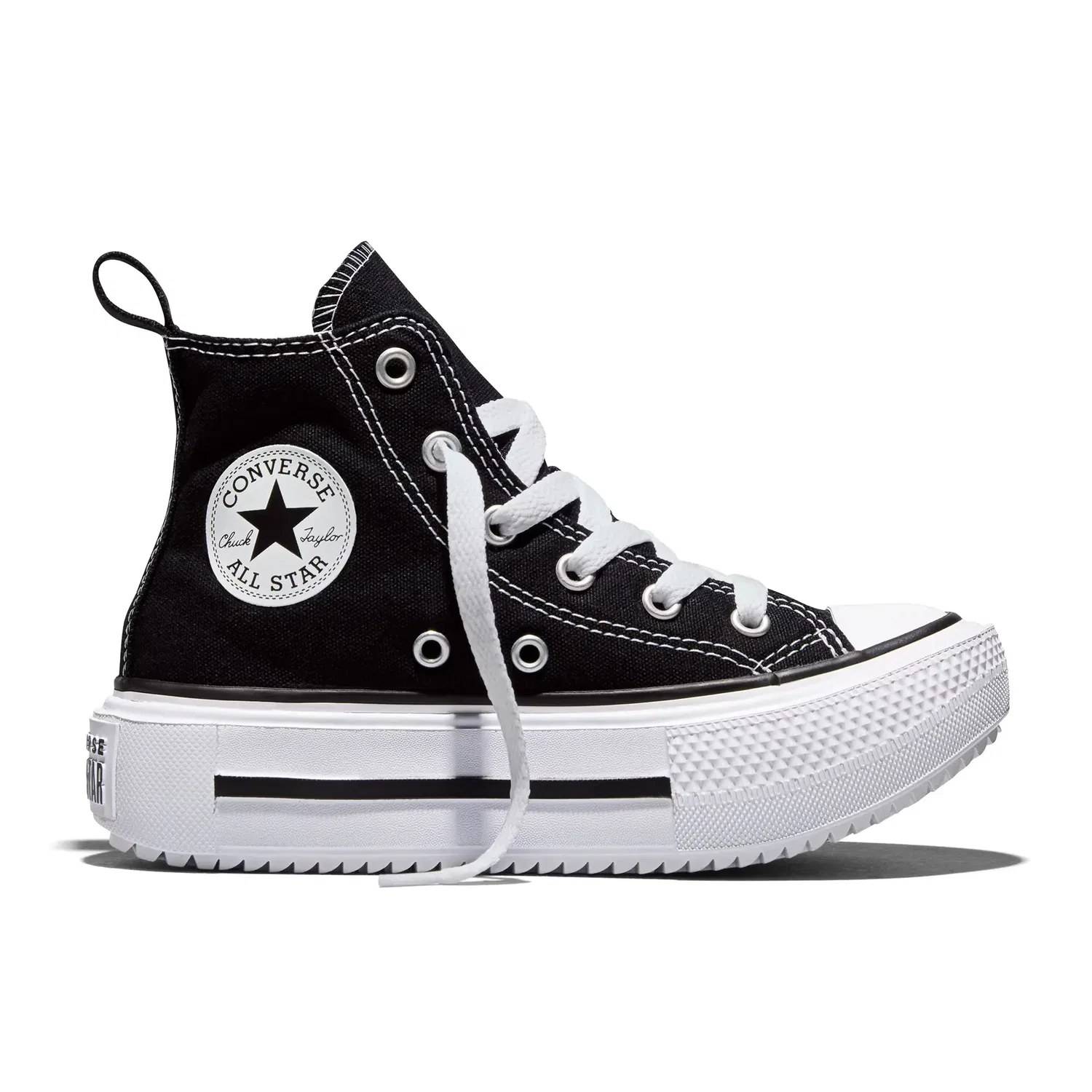 Детские кроссовки для мальчиков с принтом Chuck Taylor All Star Lift Double Stack Converse, Negro