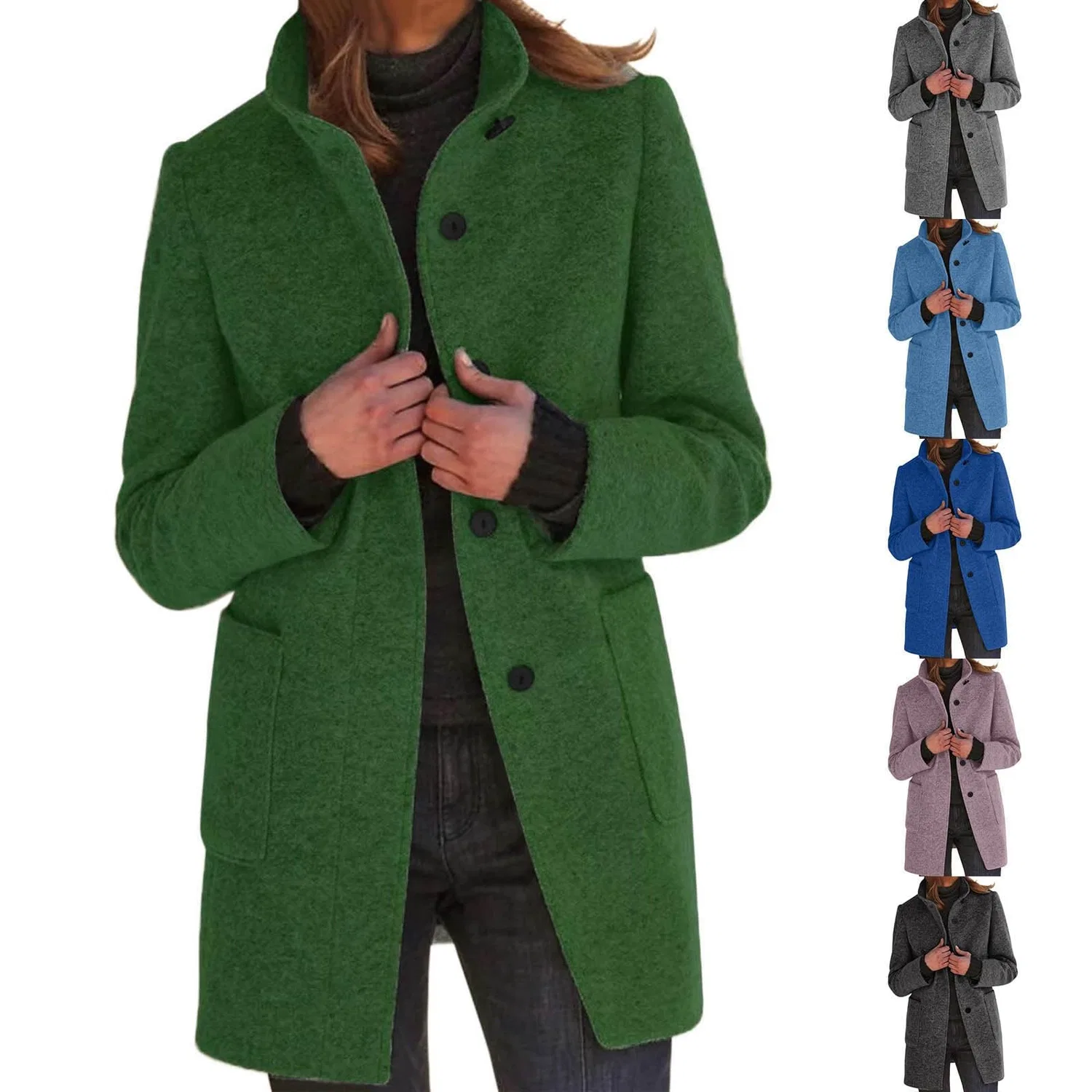 Женское зимнее пальто с принтом Black Elegant Coat, Lilla