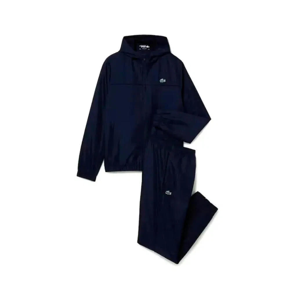 Мужской спортивный костюм с капюшоном Colorblock Lacoste, Navyblau