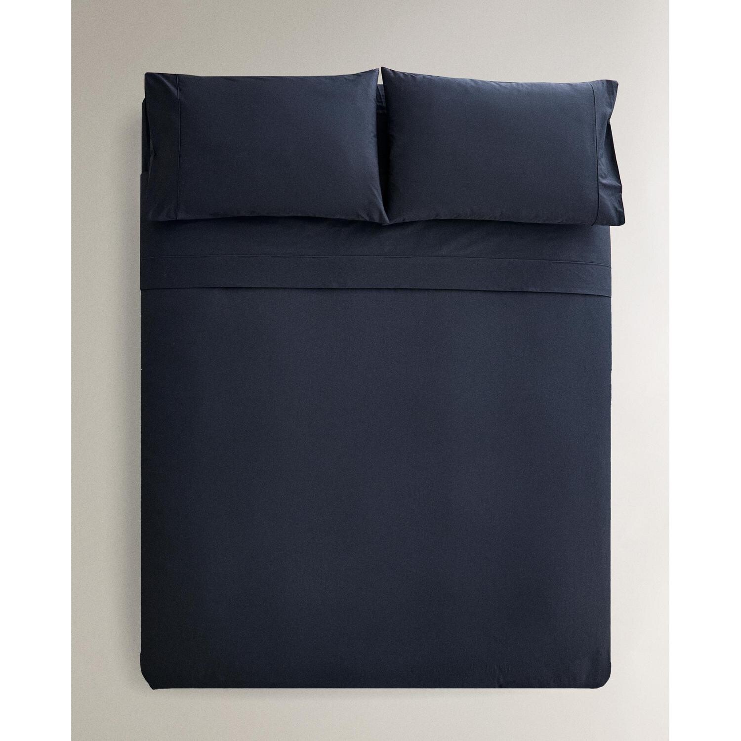

Пододеяльник Zara Home Cotton Percale Duvet, 300 нитей, синий