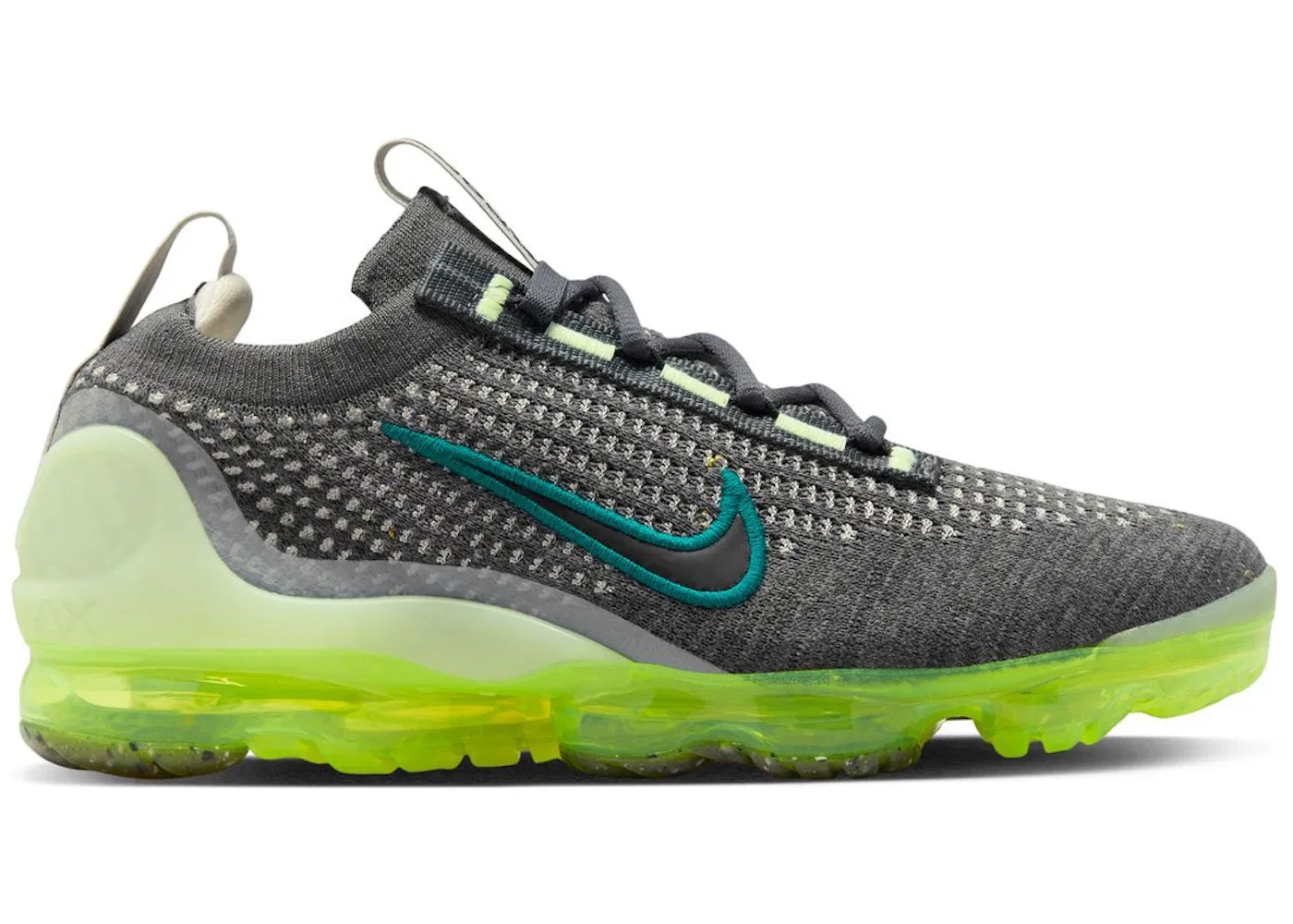 Детские кроссовки Lifestyle Nike Air VaporMax 2021 FK Nike, Dark Grey/Black-Barely Volt-Phantom