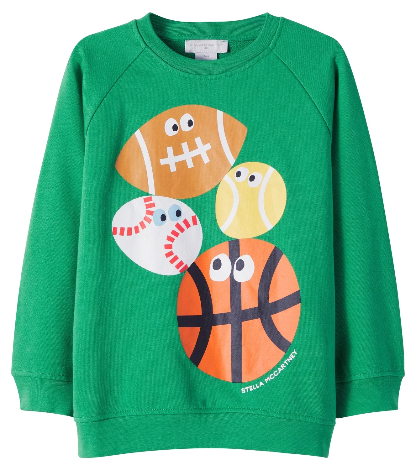 Толстовка из флиса с принтом Stella Mccartney Kids, зеленый