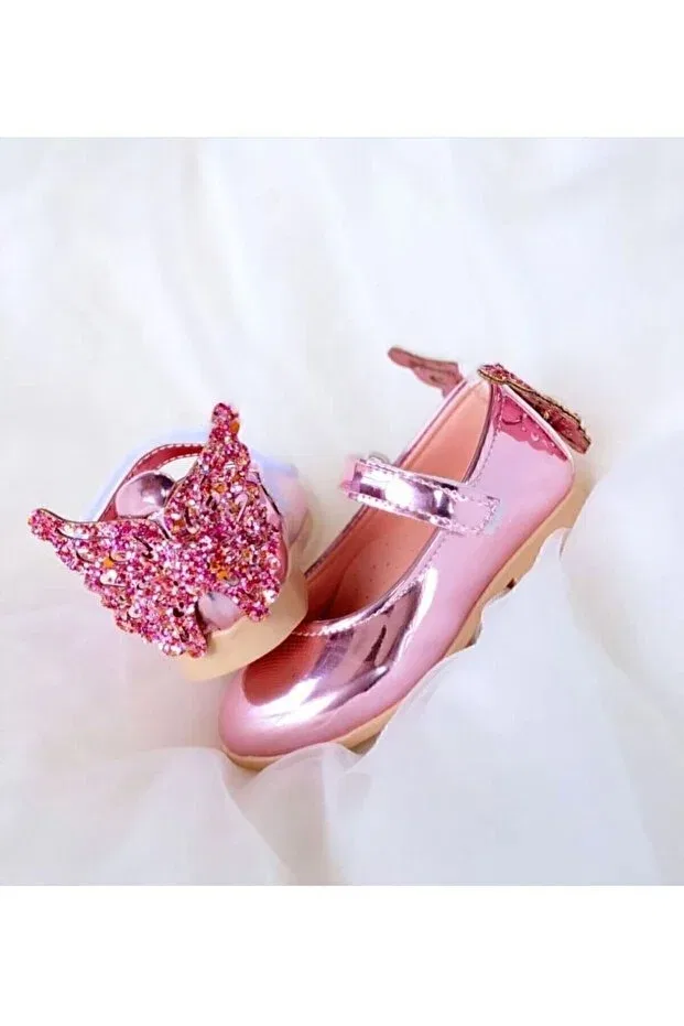 Детские балетки для девочек лакированные Patik Bebe, Pink