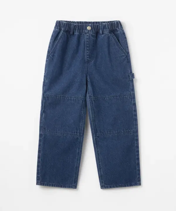 Джинсы широкие, карпентер, завышенная талия, Musinsa Standard Kids, medium indigo — фото 2