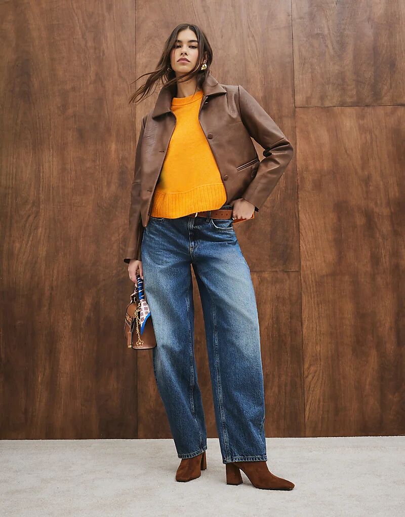 

Джемпер в рубчик оранжевого цвета River Island
