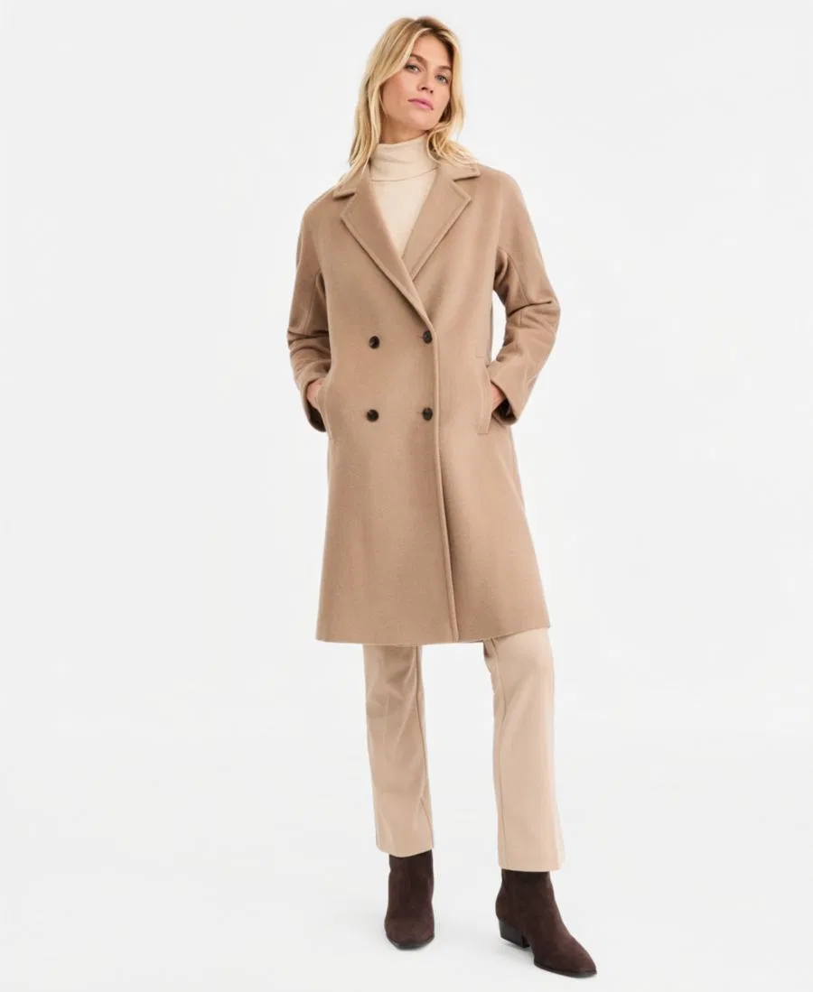 Пальто двойное с лацканами Calvin Klein, Camel
