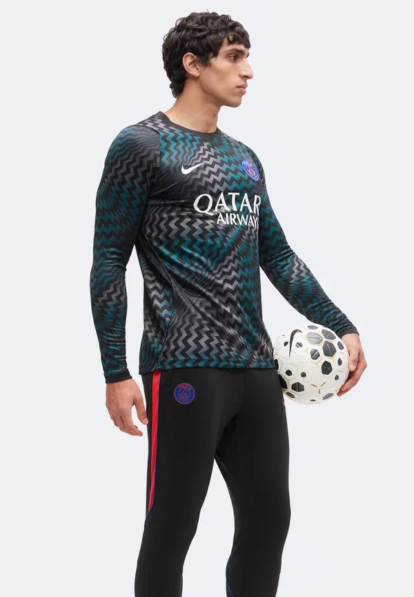Брюки из полиэстера Psg - club wear Nike Performance/Global Red, черный/красный — фото 4