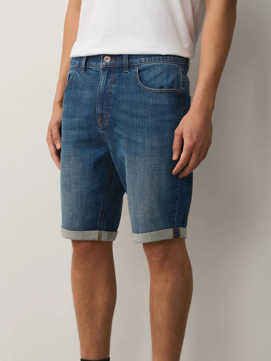 Шорты джинсовые Slim Fit Stretch Next, синий