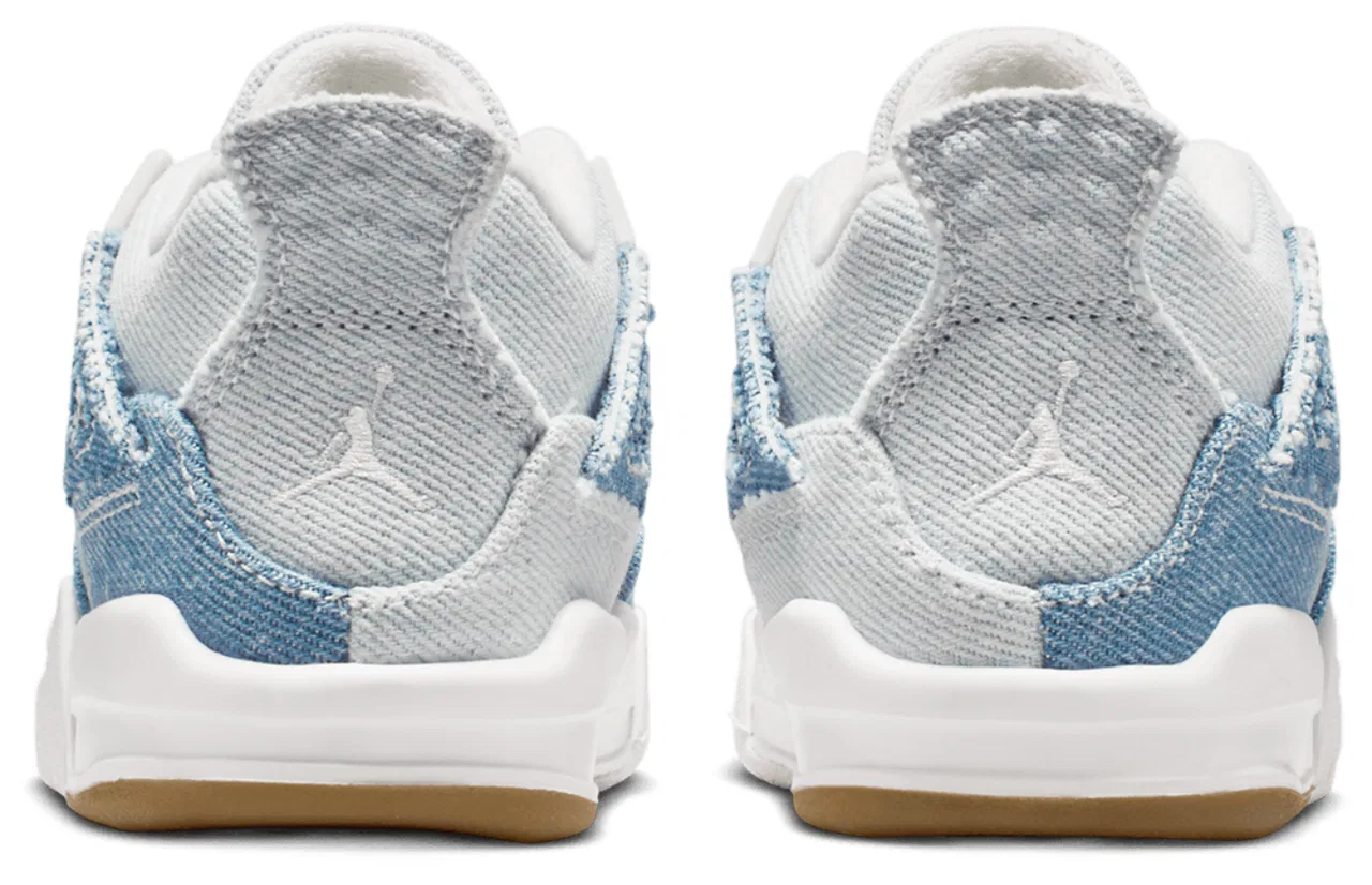 Кроссовки для мальчиков Retro 4 Tex Jordan, цвет Sail/Worn Blue — фото 3