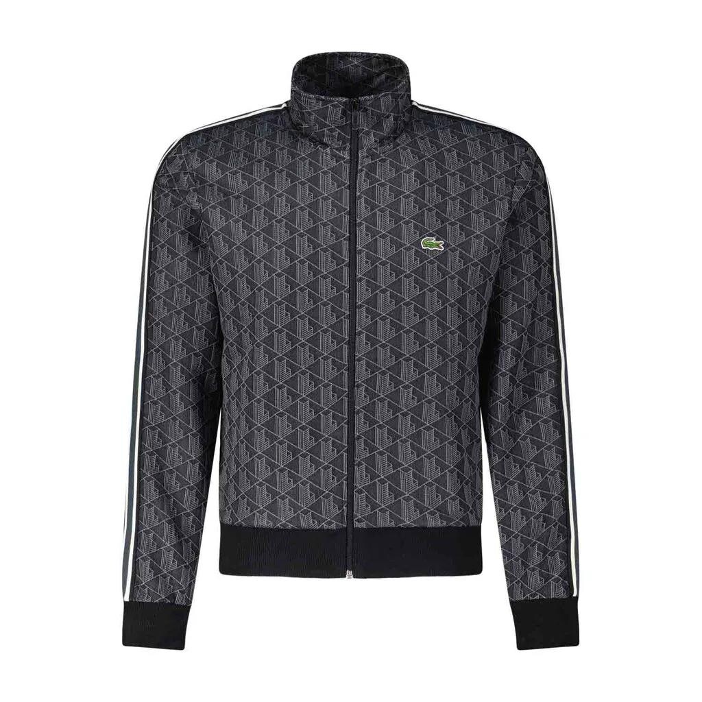 

Толстовка с жаккардовой монограммой и логотипом. Lacoste, серый