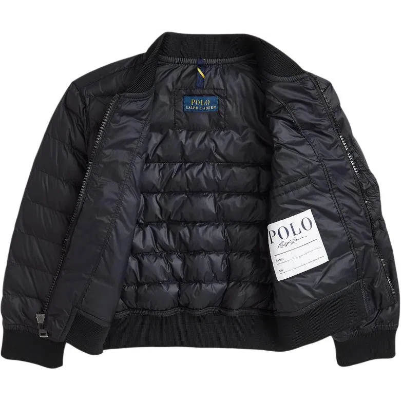 Детская куртка с утеплителем Black Kids' Polo Ralph Lauren, Черный — фото 4