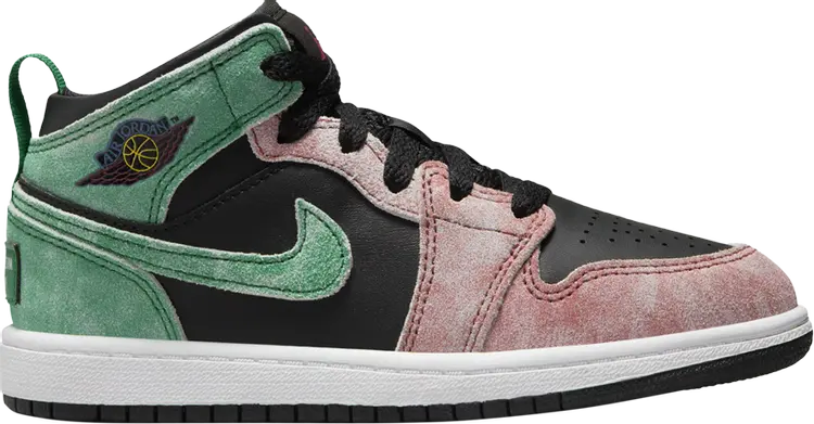 

Кроссовки Air Jordan 1 Mid SE PS 'MJ's Playground', черный