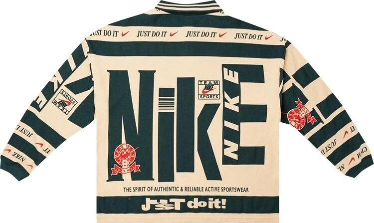 Лонгслив Nike x Cactus Plant Flea Market Long-Sleeve Polo 'Natural', кремовый — фото 3