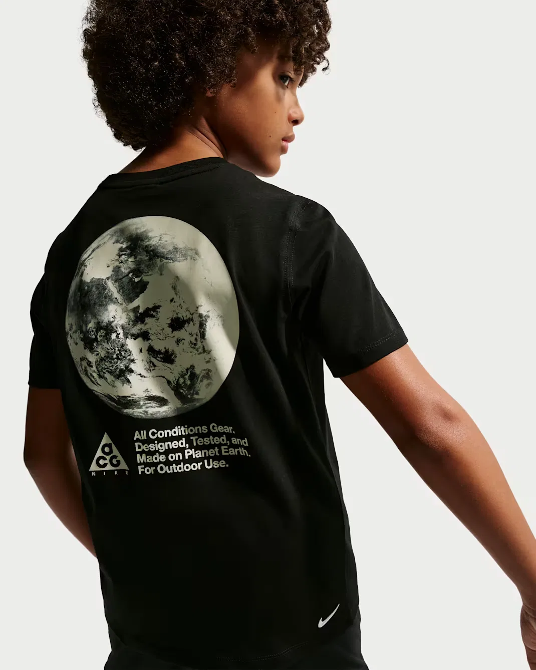 Детская футболка Dri-FIT Planet Earth для подростков Nike ACG, Black