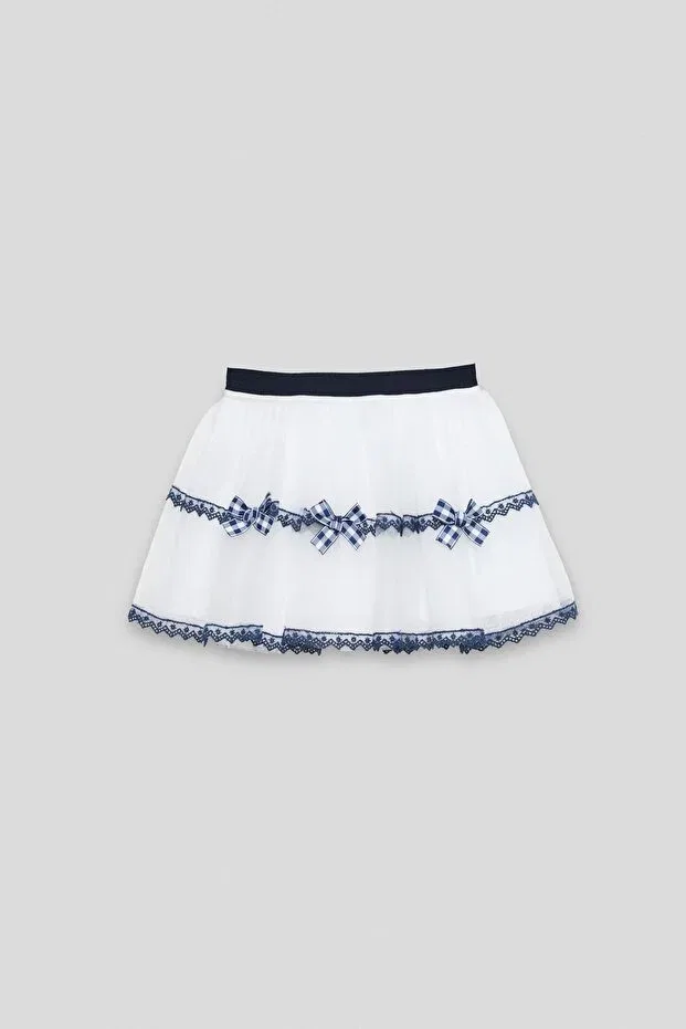 Детская юбка для девочек с оборками Gb Baby, White