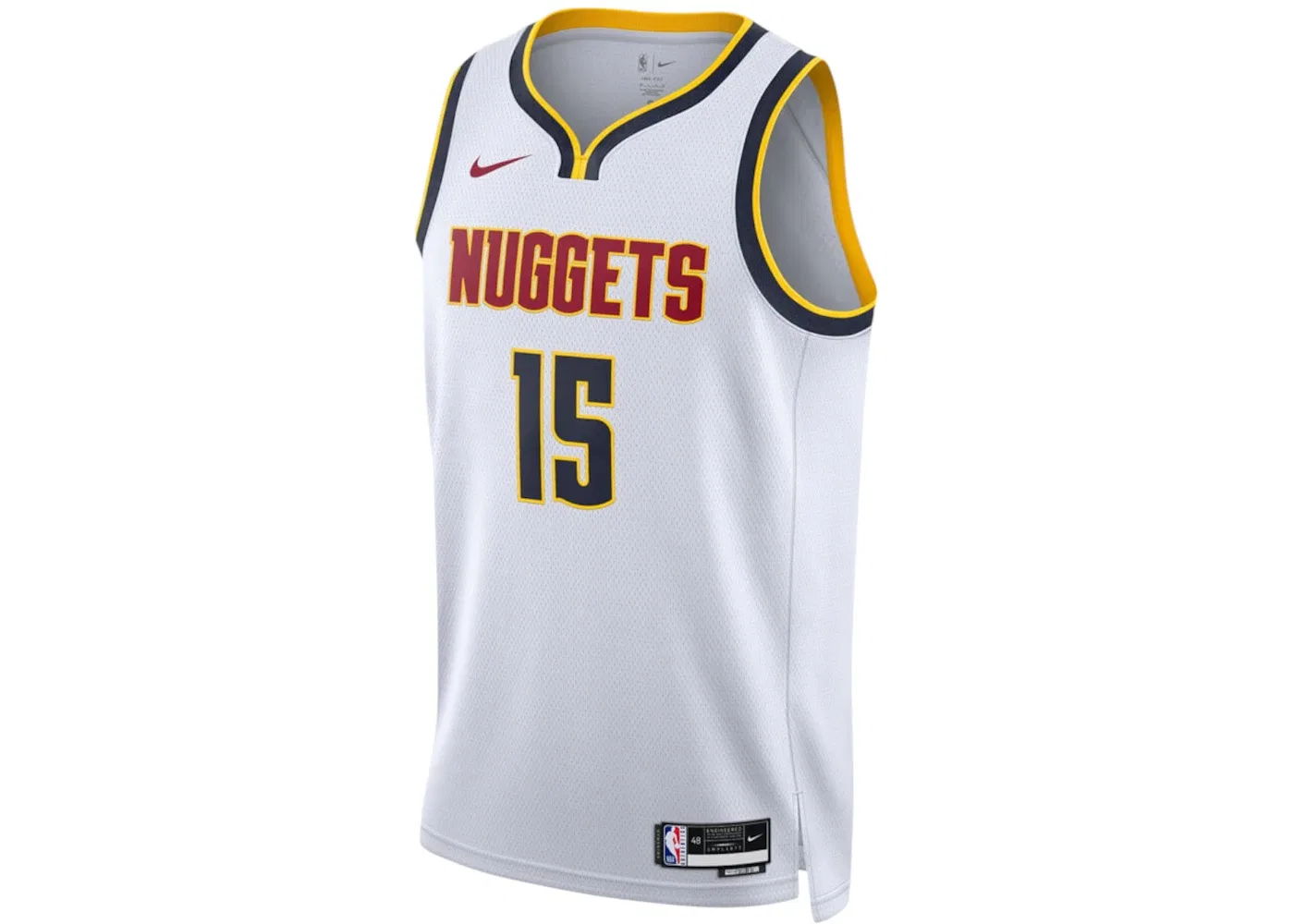 Мужская баскетбольная джерси с длинным рукавом Nike NBA Denver Nuggets Nikola Jokic Association Edition Swingman Dri-Fit, White/Dark Red/Navy