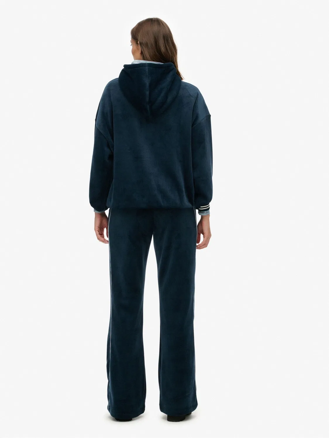 Джоггеры прямого кроя Country Club Velour Superdry, синий — фото 4