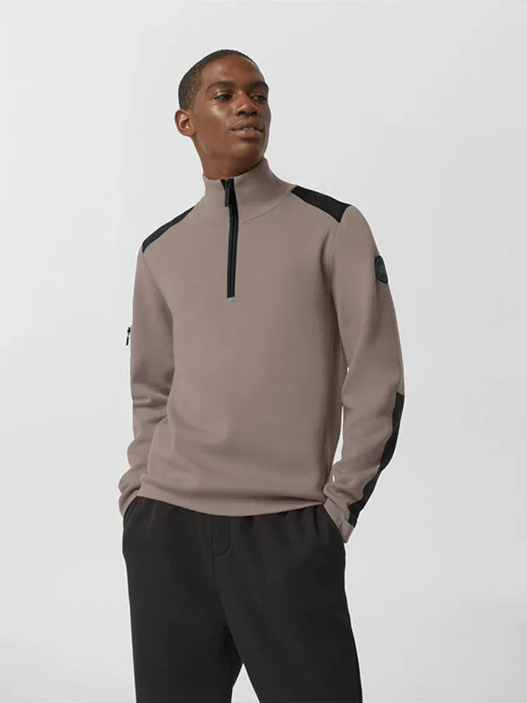 Свитер полноценный с воротником-стойкой, 1/4 замок, Stomont CANADA GOOSE, Beige