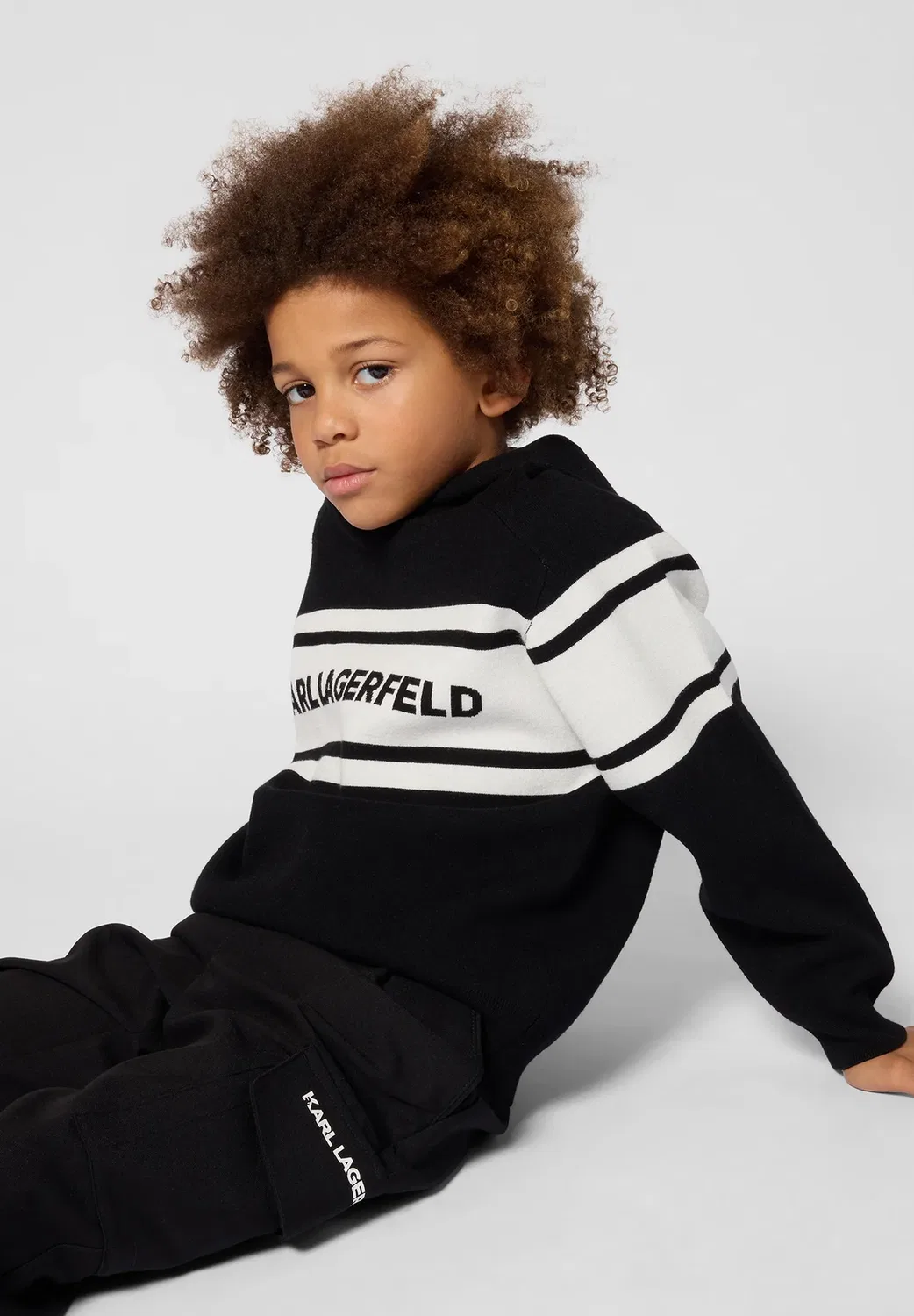 Pantalon - спортивные штаны Karl Lagerfeld Kids, Black — фото 2
