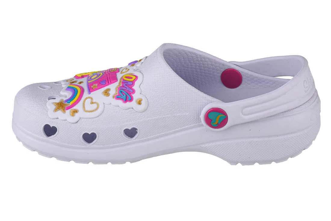 Детские шлепанцы для девочек Heart Charmer Photobomb Skechers, Weiß — фото 2