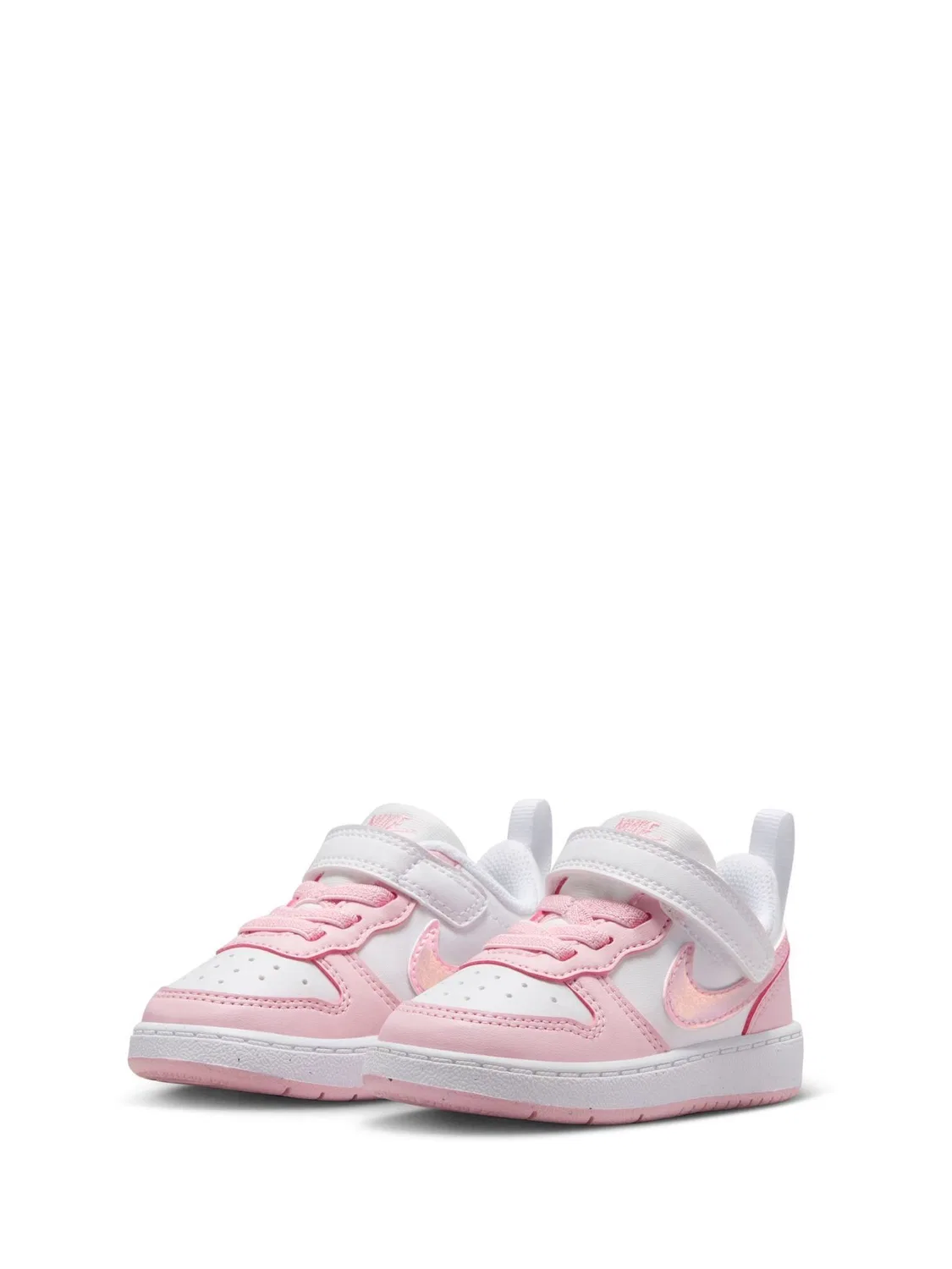 Кроссовки детские Nike Court Borough Low Recraft, бело-розовые — фото 3