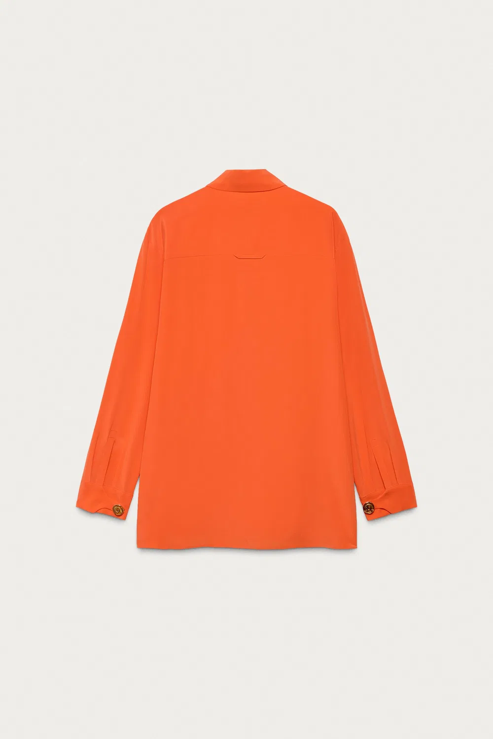 Шелковая рубашка Marisa Berenson x Zara, 100%, Red/Orange — фото 2