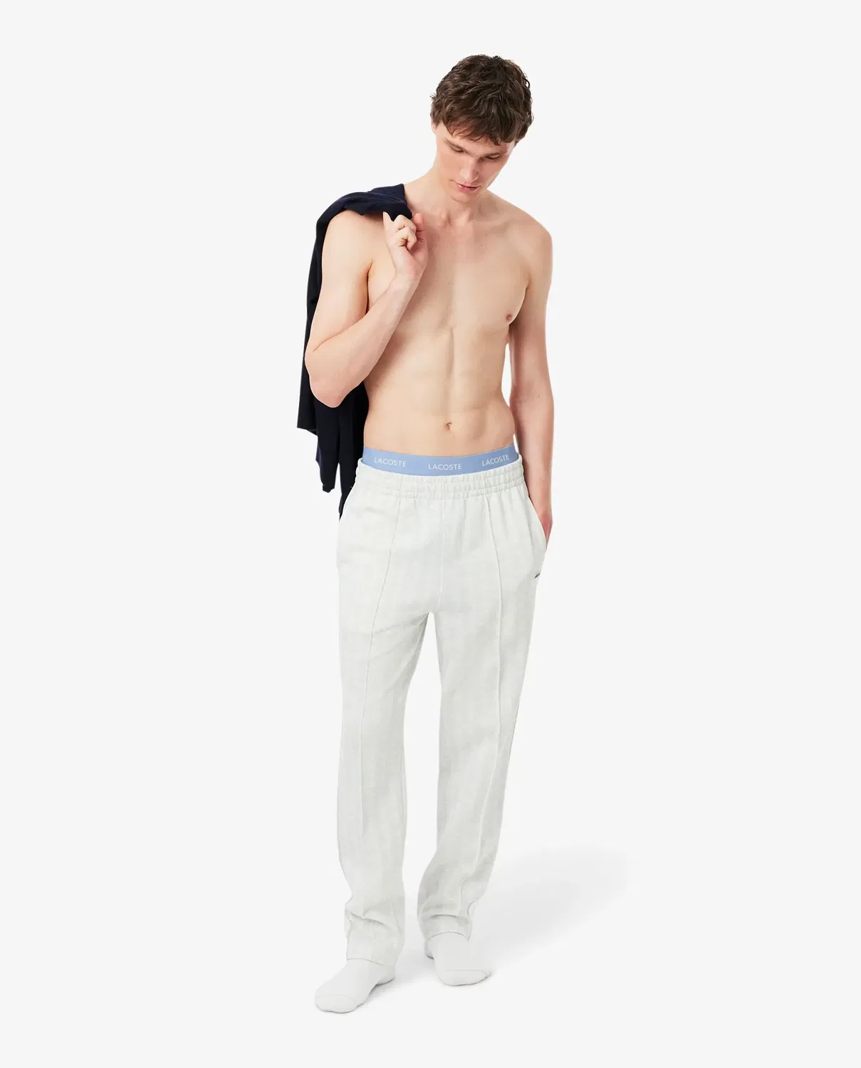Мужские боксеры Lacoste, комплект из 3 шт, хлопок с эластаном, Azul Claro — фото 4