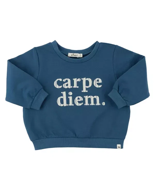 Детское худи для мальчиков с принтом Carpe Diem Brooklyn Oh Baby!, French Blue