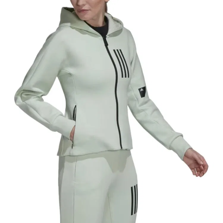 Женская куртка из льна Adidas, Linen Green — фото 4