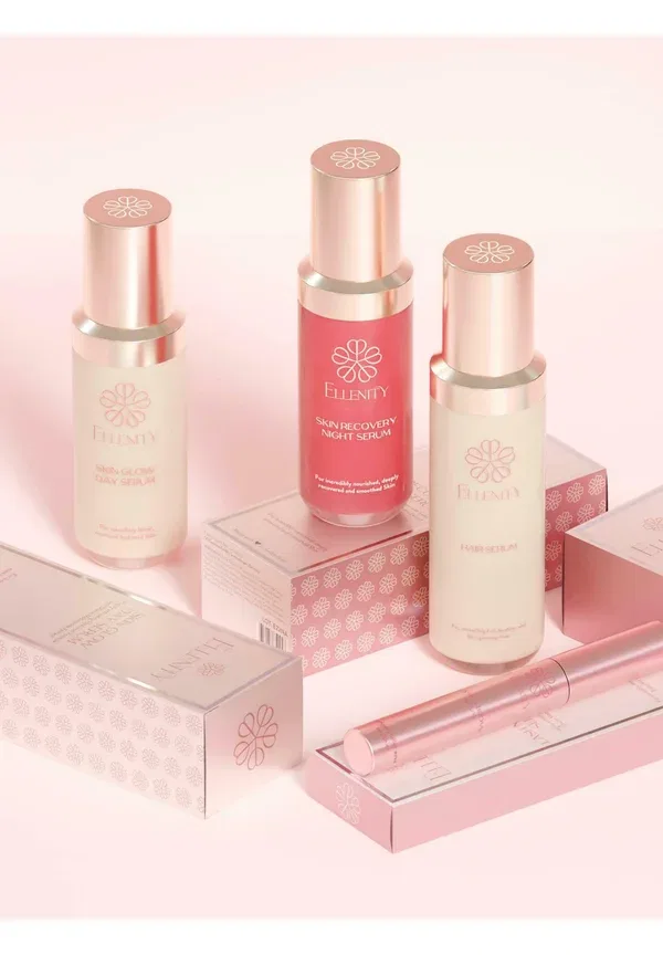 Набор для ухода за кожей Skin lash 'n' hair elixir luxe set Ellenity, прозрачный — фото 3